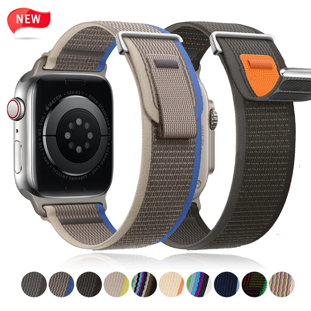 Sports Trail Loop for Apple Watch Ultra 49mm 45mm 44mm Nylon Strap for iWatch series 8 7 6 5 4 3 se Band 41mm 40 42 38mm Correa
Sports Trail Loop for Apple Watch Ultra 49mm 45mm 44mm Nylon Strap for iWatch series 8 7 6 5 4 3 se Band 41mm 40 42 38mm Correa