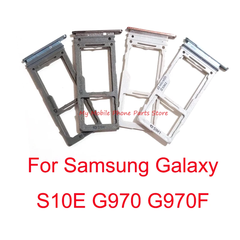 

10 PCS New Dual Sim Card Tray Slot For Samsung Galaxy S10E G970 G970F S10 E Sim Chip Micro SD Card Tray Holder Reader