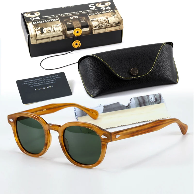 

Green Sun Glasses Man Johnny Depp Lemtosh Polarized Sunglasses Woman Luxury Brand Vintage Acetate Frame Driver's Shade Goggles