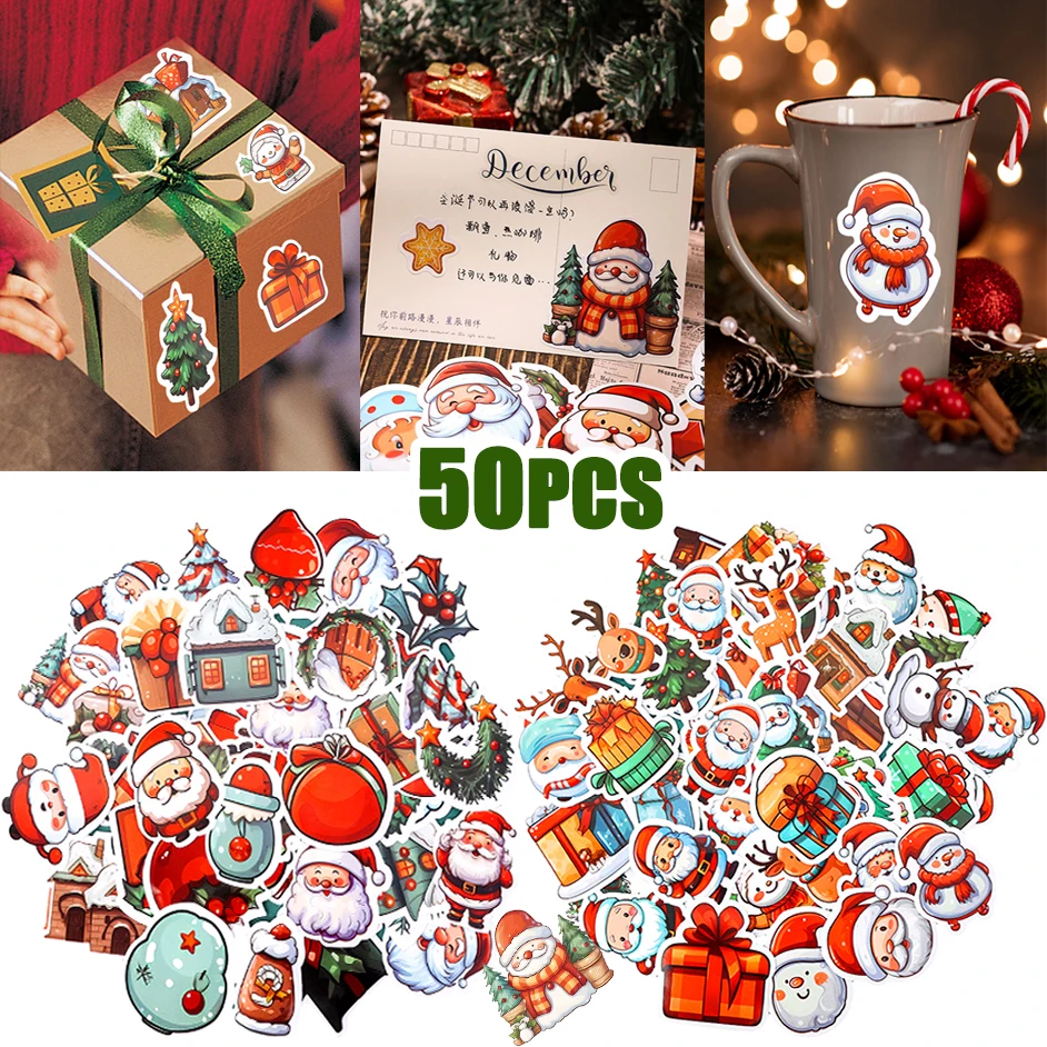 50pcs Christmas Series Kids Handmade DIY Decorative Stickers Toy Cartoon Santa Claus Pattern Strong Stickers Holiday Gift Deco
50pcs Christmas Series Kids Handmade DIY Decorative Stickers Toy Cartoon Santa Claus Pattern Strong Stickers Holiday Gift Deco