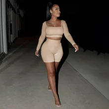 Wishyear 2022 Long Sleeve Two Piece Sets Crop Rop and Shorts Nightclub Sexy Casual Outfits for Woman Tracksuit Sportswear
Wishyear 2022 Long Sleeve Two Piece Sets Crop Rop and Shorts Nightclub Sexy Casual Outfits for Woman Tracksuit Sportswear