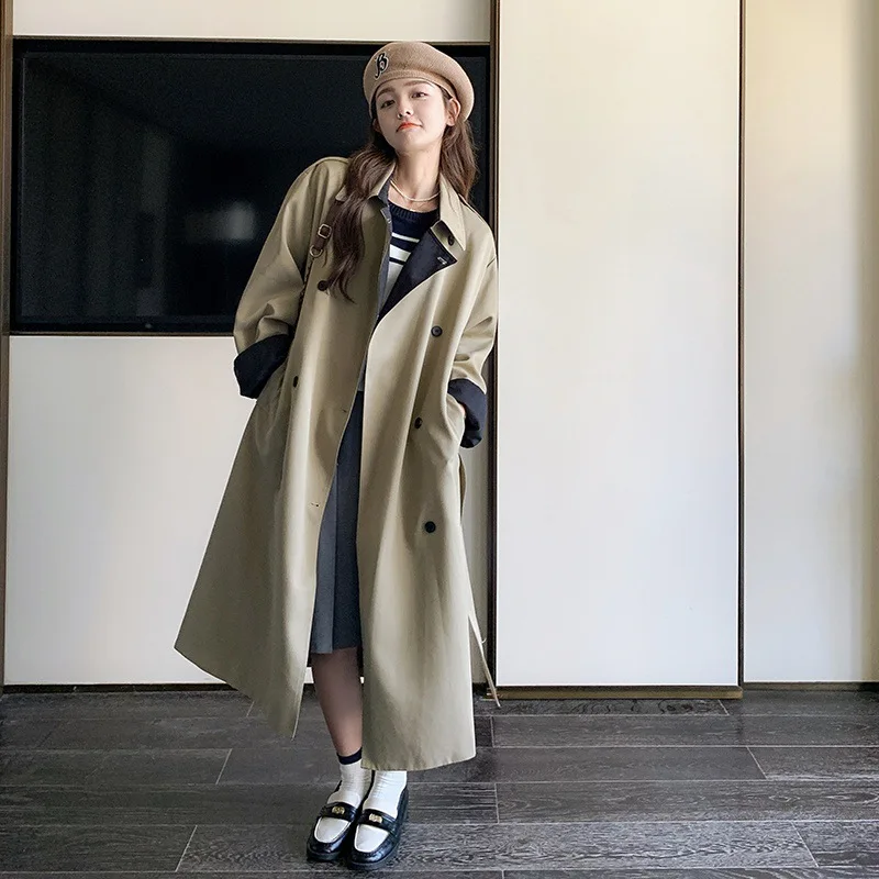 SuperAen/Тренч в Корейском стиле с цветными блоками, дизайнерский Тренч из двух предметов, Новинка осени 2023, Женское пальто
SuperAen/Тренч в Корейском стиле с цветными блоками, дизайнерский Тренч из двух предметов, Новинка осени 2023, Женское пальто