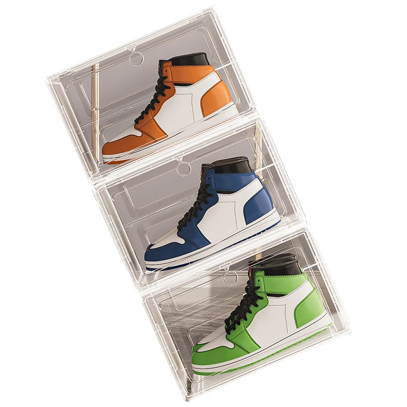 

36*22*27cm Shoe Storage Boxes Shoe Organizer Clear Plastic Stackable Shoe Containers for Closet Storage Bins Sneaker Storage