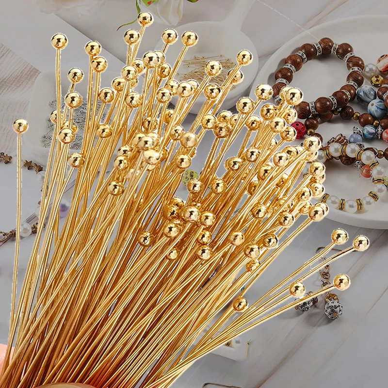 100pcs Ball Pins Silver Gold Plated Head Pin for Beads Threading Jewelry Making Pendant Charm Bracelet DIY Craft Accessories
100pcs Ball Pins Silver Gold Plated Head Pin for Beads Threading Jewelry Making Pendant Charm Bracelet DIY Craft Accessories