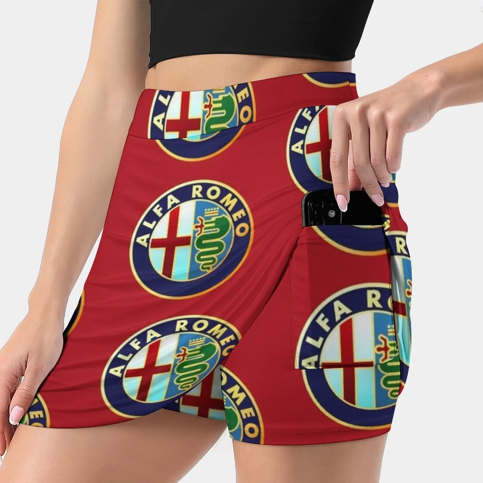 Alfa Romeo-Classic Car Logos Women's skirt With Hide Pocket Tennis Skirt Golf Skirts Badminton Skirts Running skirts Alfa Alfa
Alfa Romeo-Classic Car Logos Women's skirt With Hide Pocket Tennis Skirt Golf Skirts Badminton Skirts Running skirts Alfa Alfa