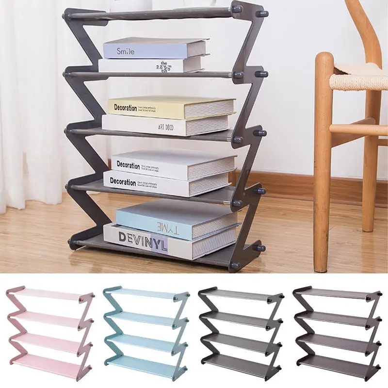 

4 Tier Small Shoe Rack Space Saving Shoes Stand Stackable Shoe Organizer Adjustable Slipper Rack Multifunctional Storage Rack