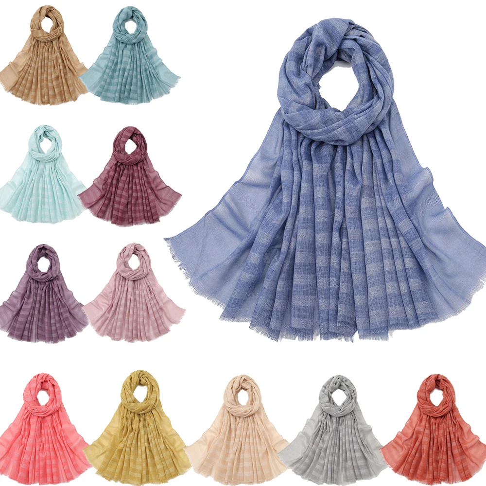 

New Autumn Winter Soft Scarf Women Muslim Hijab Fringed Shawls Wrap Turban Maxi Scarves Pashmina Foulard Stoles Scarf 185*90cm