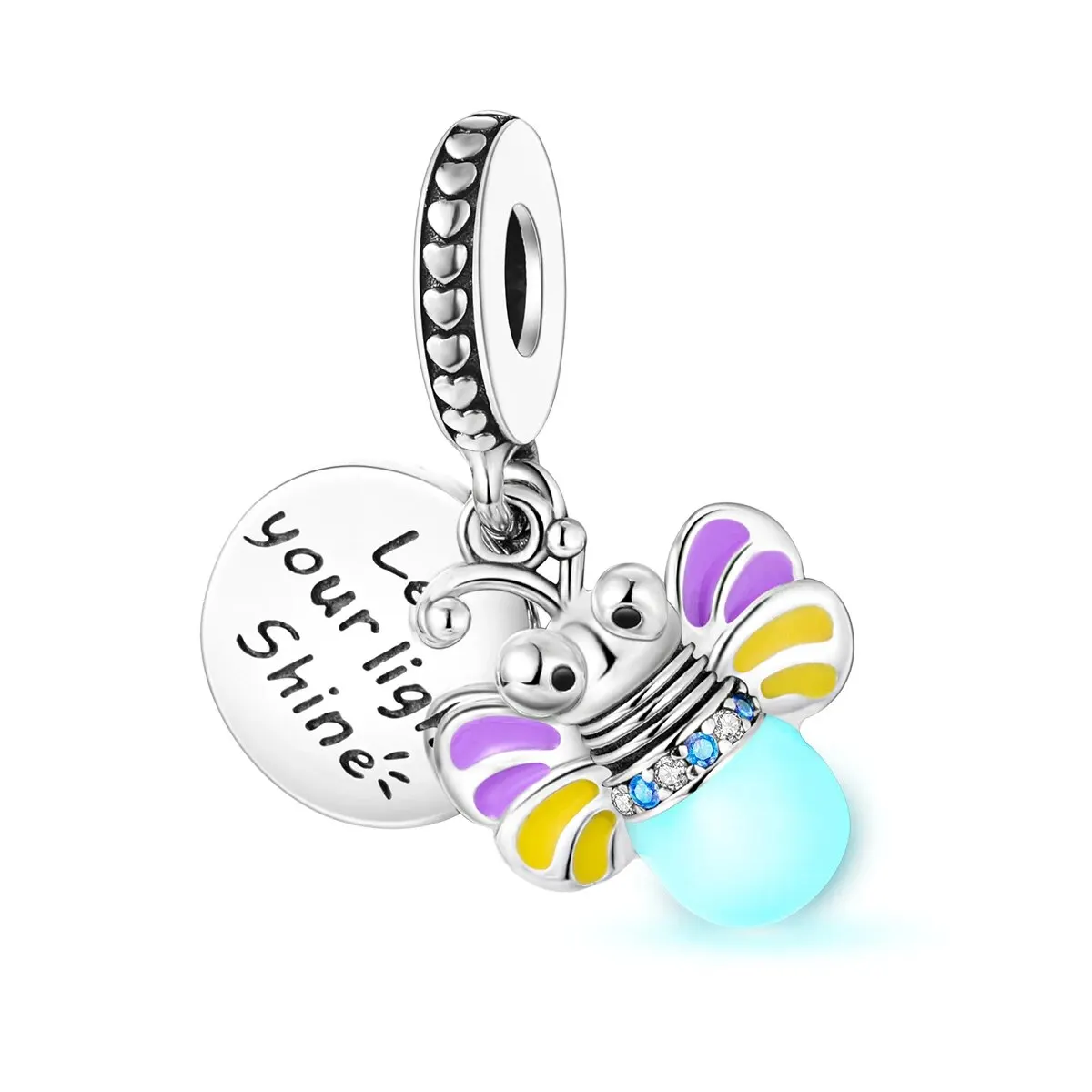 MULA 1PC Silver Plated Charms Firefly Butterfly Flower Fit Original Beads DIY Fashion Jewelry MULA 1PC Silver Plated Charms Firefly Butterfly Flower Fit Original Beads DIY Fashion Jewelry