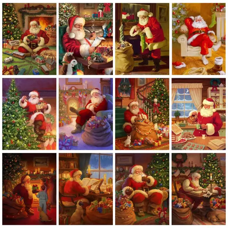 RUOPOTY Painting By Numbers For Adults Kits Santa Claus by the fireplace Canvas painting Christmas Living room decoration
RUOPOTY Painting By Numbers For Adults Kits Santa Claus by the fireplace Canvas painting Christmas Living room decoration
