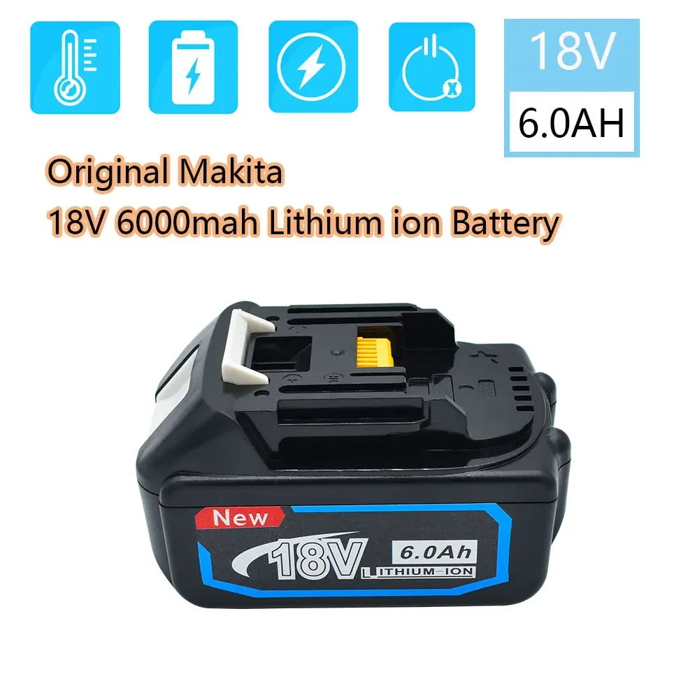 Makita 100% Original 18V 6.0Ah Rechargeable Power Tool Battery with LED Lithium Ion Replacement LXT400 BL1860B BL1860 BL1850
Makita 100% Original 18V 6.0Ah Rechargeable Power Tool Battery with LED Lithium Ion Replacement LXT400 BL1860B BL1860 BL1850