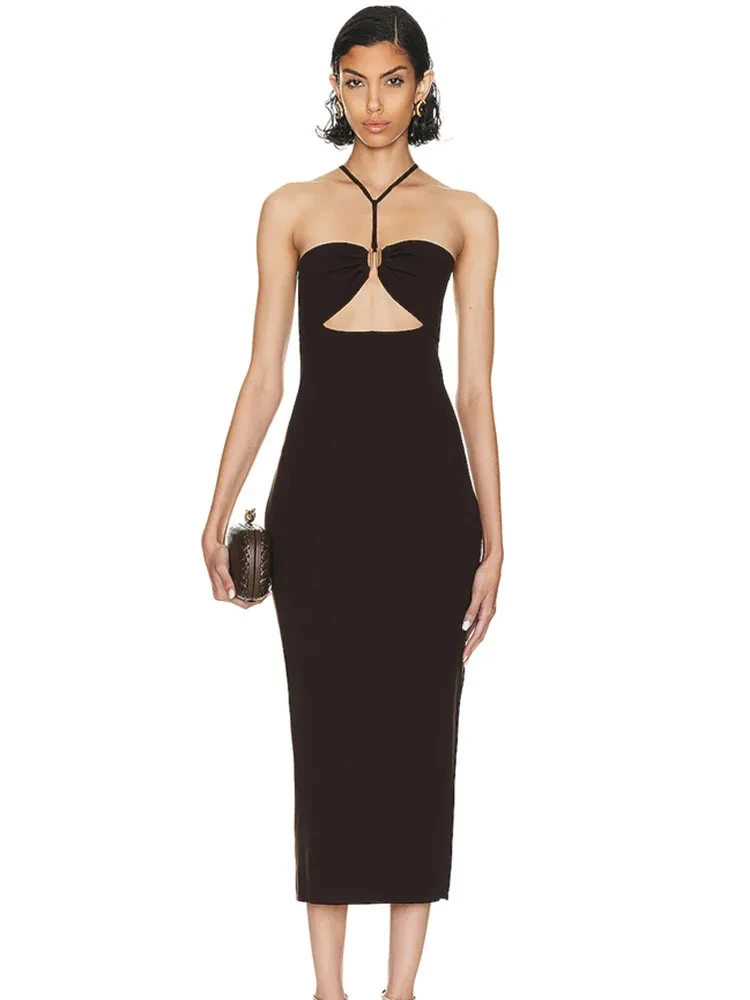 Women Celebrity Sexy Backless Halter Black Sequined Midi Bodycon Bandage Dress Celebrity Elegant Evening Party Club Dress
Women Celebrity Sexy Backless Halter Black Sequined Midi Bodycon Bandage Dress Celebrity Elegant Evening Party Club Dress