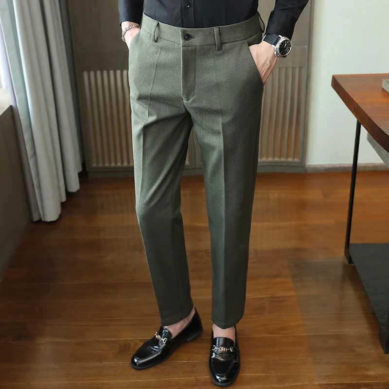 Autumn and winter woolen pants men's slim high-quality pants business spring and autumn drape feeling trousers thick 5641
Autumn and winter woolen pants men's slim high-quality pants business spring and autumn drape feeling trousers thick 5641