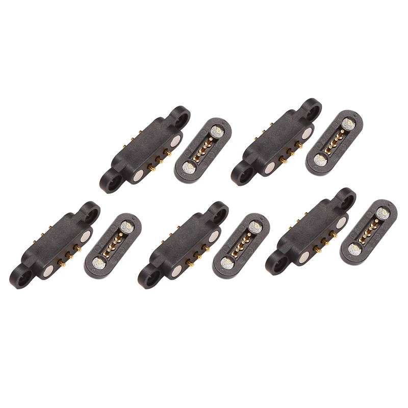 

50 Pairs Spring Loaded Magnetic Pogo Pin Connector 3 Positions Magnets Pitch 2.3MM Through Holes Male Female Probe