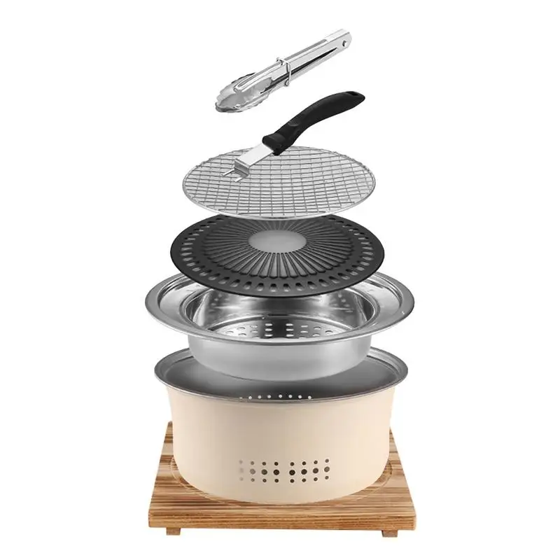 Portable BBQ Grill Stainless Steel Tabletop Round Charcoal Barbecue Picnic Kebab Grill Iron Nets Small Oven Rack Outdoor Camping
Portable BBQ Grill Stainless Steel Tabletop Round Charcoal Barbecue Picnic Kebab Grill Iron Nets Small Oven Rack Outdoor Camping