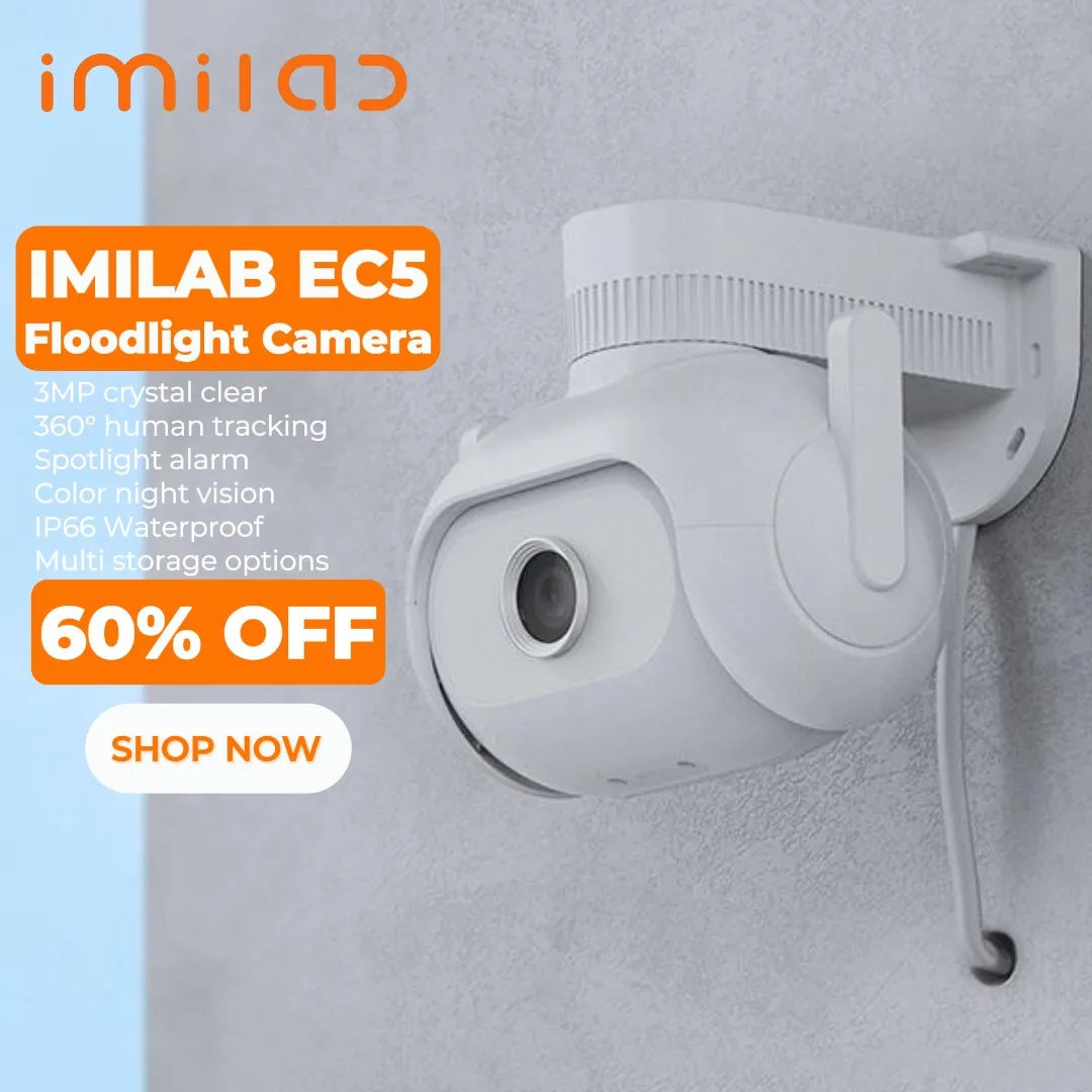 IMILAB EC5 Камера видеонаблюдения Прожектор Открытый Wi-Fi IP 3MP Цветная камера ночного видения Умный дом 360° Веб-камера для человека
IMILAB EC5 Камера видеонаблюдения Прожектор Открытый Wi-Fi IP 3MP Цветная камера ночного видения Умный дом 360° Веб-камера для человека