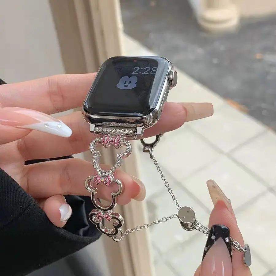 Металлический ремешок с Микки Маусом для iWatch S987654321SE, сменный Браслет для часов, 38 мм 40 мм 41 мм 44 мм 45 мм 49 мм, подарки
Металлический ремешок с Микки Маусом для iWatch S987654321SE, сменный Браслет для часов, 38 мм 40 мм 41 мм 44 мм 45 мм 49 мм, подарки