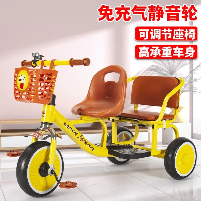 

Wholesale Children's Tricycles Outdoor Toy Cars Baby Foot Pedals Capable Carrying Passengers Baby Hand Push Outdoor Toy Cars