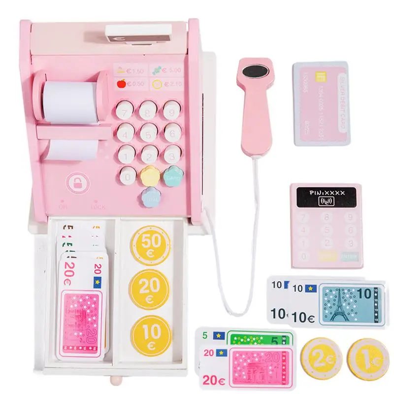 Wood Toy Cash Register Pretend Play Money Counting Toys For Kids Colorful Strong Cashier Toy With Scanner And Credit Card For
Wood Toy Cash Register Pretend Play Money Counting Toys For Kids Colorful Strong Cashier Toy With Scanner And Credit Card For