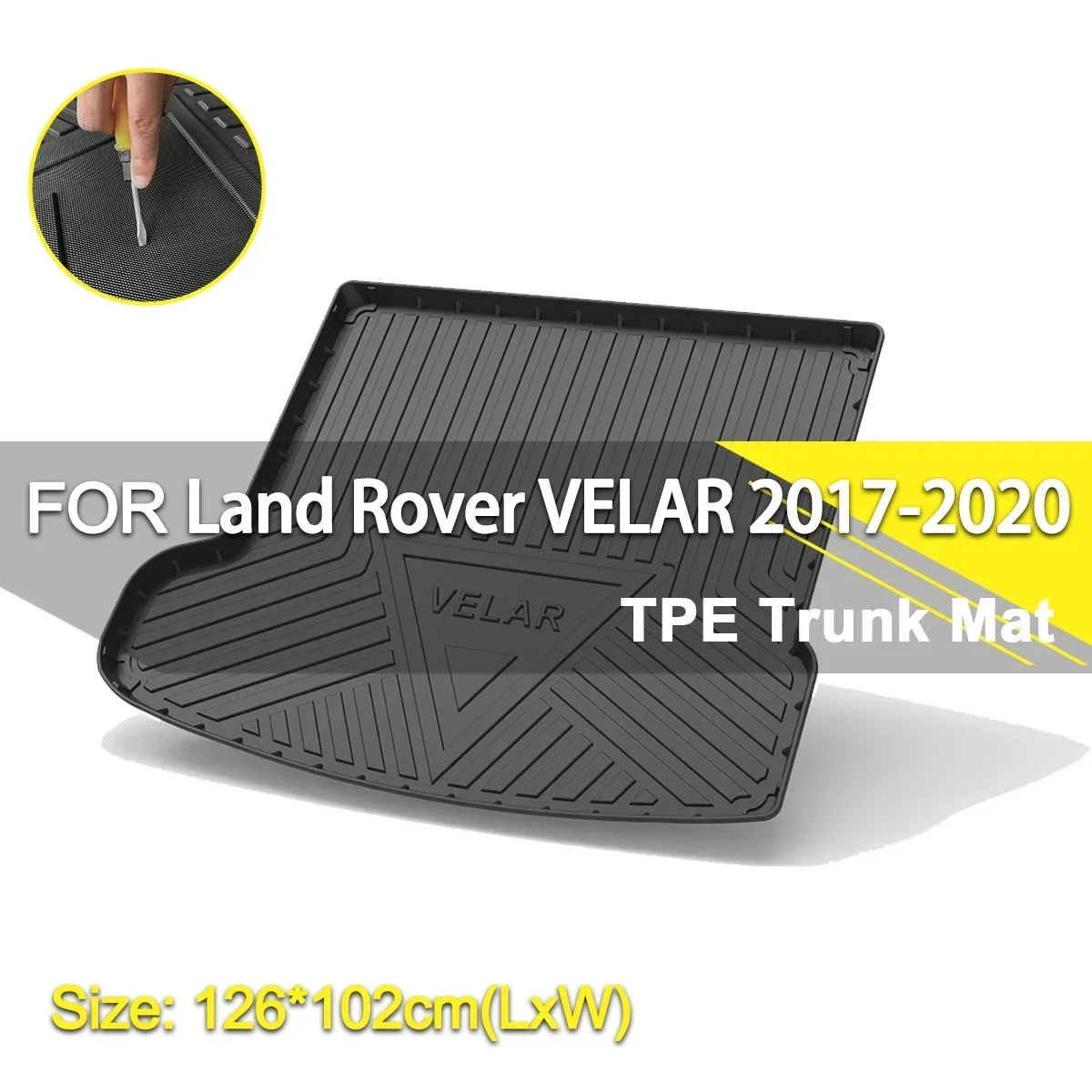 

Car Rear Trunk Cover Mat Waterproof Non-Slip Rubber TPE Cargo Liner Accessories For Land Rover VELAR 2017-2020