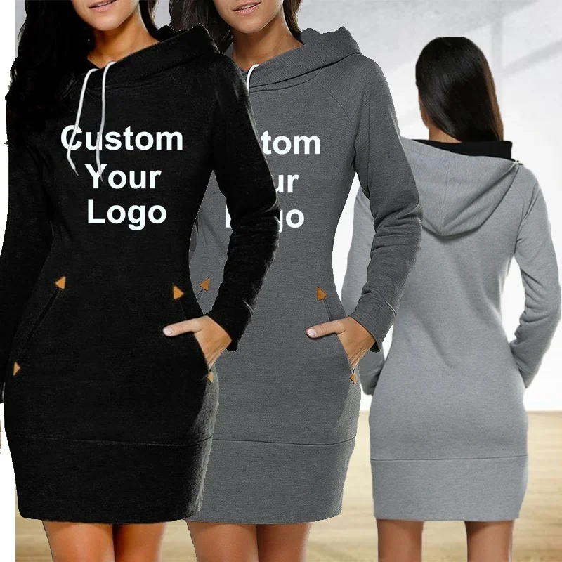 Custom Your Logo Hoodie Dresses Casual Long Sleeved Sweater Dress Women Fashion Pullovers Sweatshirt
Custom Your Logo Hoodie Dresses Casual Long Sleeved Sweater Dress Women Fashion Pullovers Sweatshirt