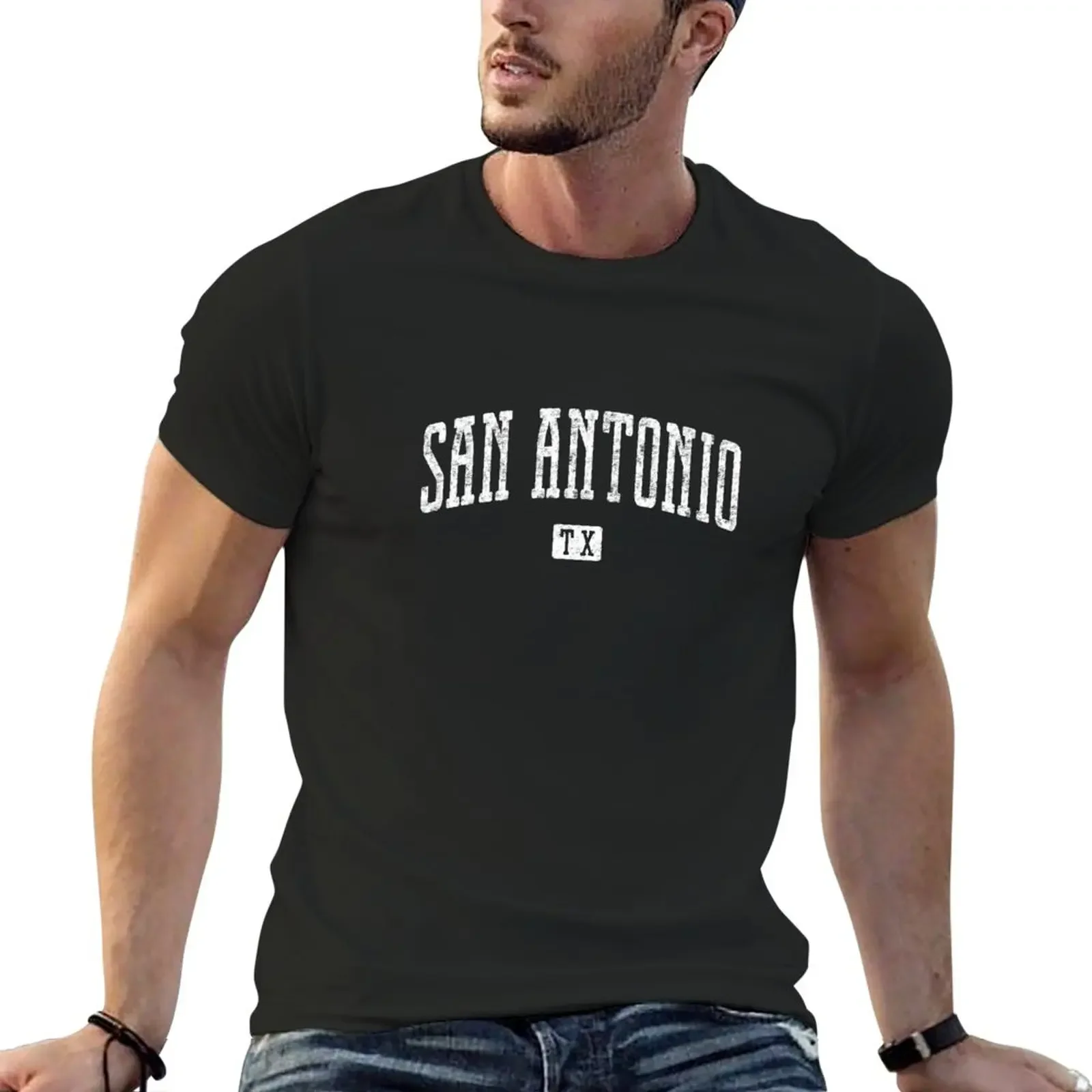 

San Antonio TX Vintage City T-Shirt quick-drying anime clothes vintage slim fit t shirts for men