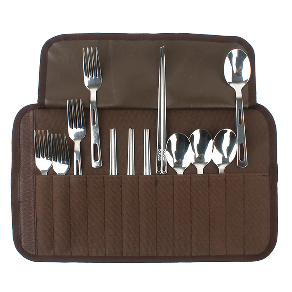 Camping Cutlery Set For 4 People Stainless Steel Tableware Kit Fork Spoon Chopsticks Picnic Tableware Set With Storage Bag
Camping Cutlery Set For 4 People Stainless Steel Tableware Kit Fork Spoon Chopsticks Picnic Tableware Set With Storage Bag
