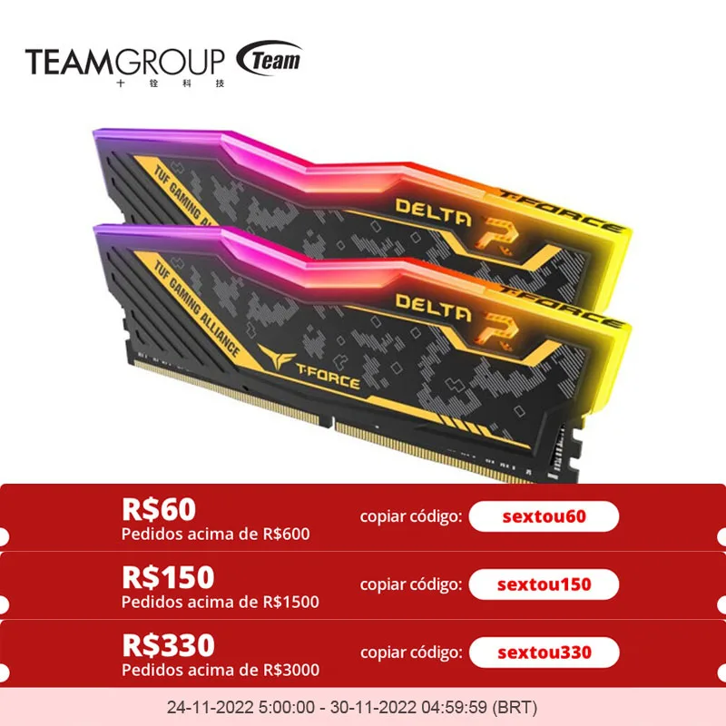 TEAMGROUP RGB RAM DDR4 16GB 3000MHz 8GB 3200MHZ T-Force Delta TUF Gaming Alliance Gaming Memory for Desktop
TEAMGROUP RGB RAM DDR4 16GB 3000MHz 8GB 3200MHZ T-Force Delta TUF Gaming Alliance Gaming Memory for Desktop
