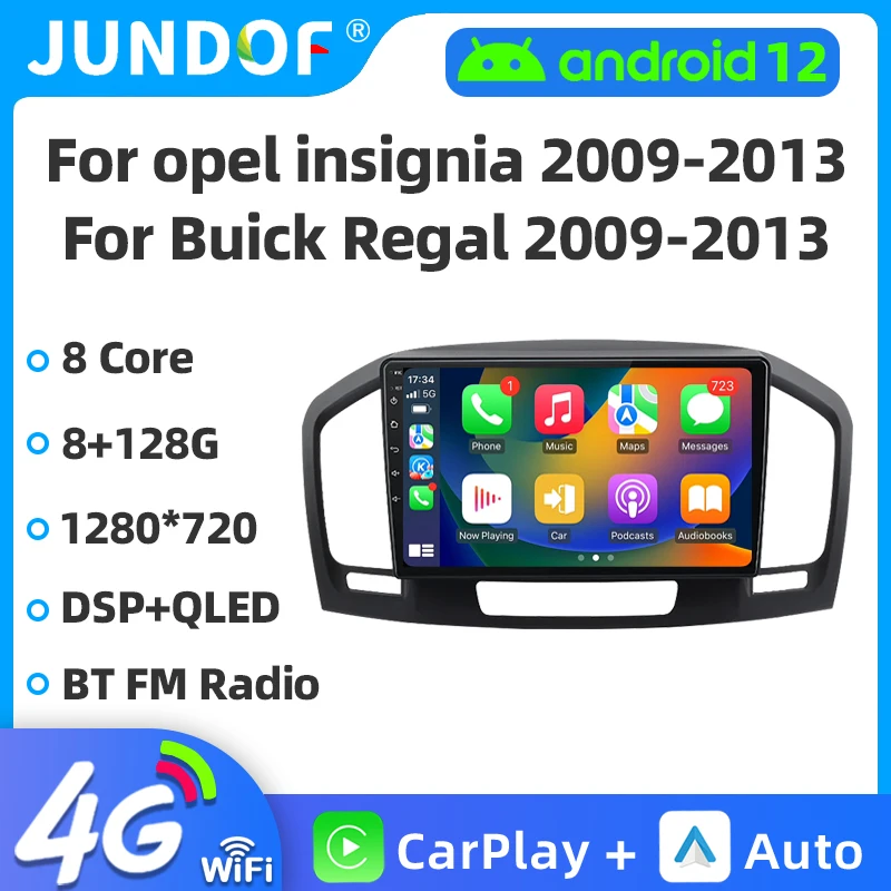 

Jundof Car Radio For Buick Regal For Opel Insignia 2009 - 2013 Radio Multimedia Video Player Navigation 4G WIFI BT GPS No DVD