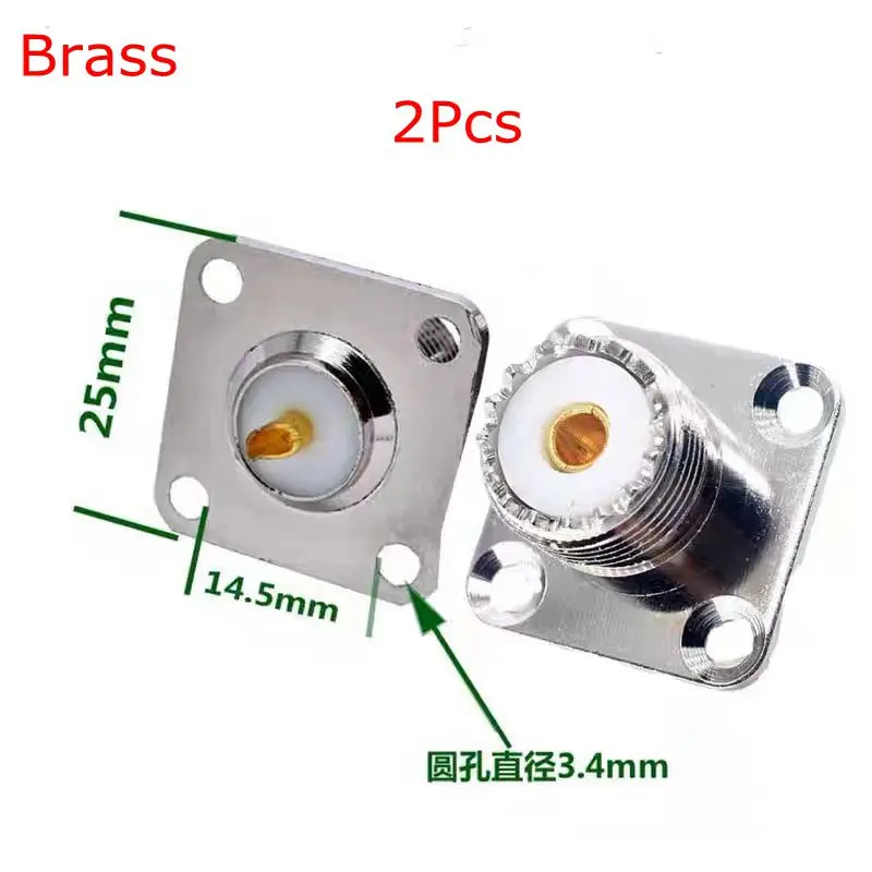2Pcs/lot UHF SO239 SO-239 Female Jack Socket Connector UHF 4hole Flange Soldering Chassis Panel Mount Socket RF Brass Copper RF
2Pcs/lot UHF SO239 SO-239 Female Jack Socket Connector UHF 4hole Flange Soldering Chassis Panel Mount Socket RF Brass Copper RF