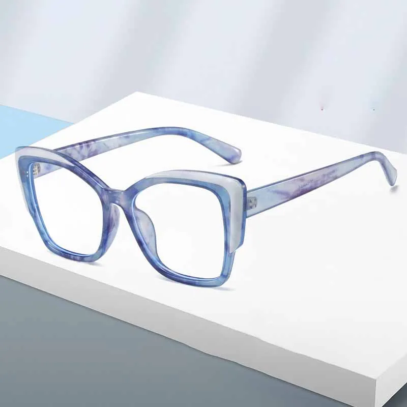 

Оправа для очков Oulylan TR90 женская с защитой от синего света, Модные оптические компьютерные ретро очки для близорукости, большие женские очки «кошачий глаз»