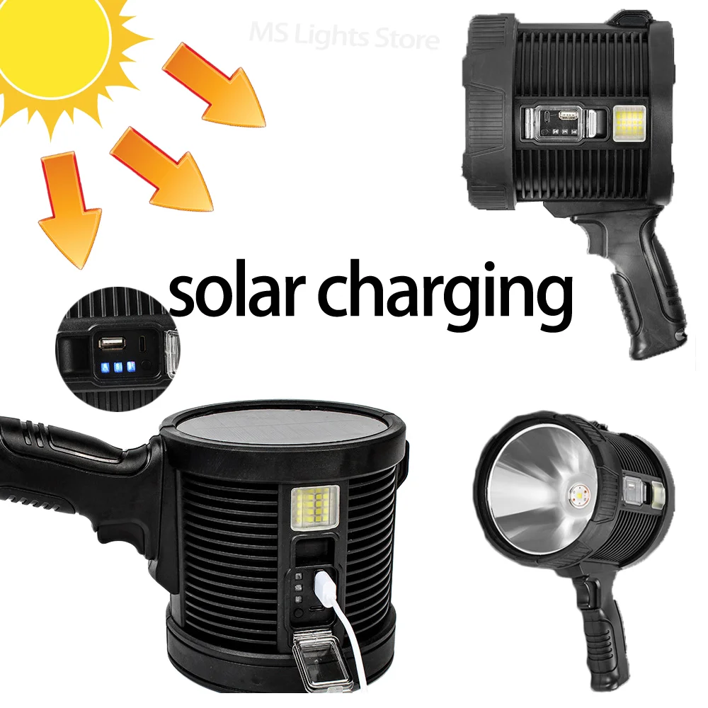 9000mAh High Power Rechargeable Led Flashlight Searchlight Spotlight Powerful Lantern Portable Lighting with Lithium Battery
9000mAh High Power Rechargeable Led Flashlight Searchlight Spotlight Powerful Lantern Portable Lighting with Lithium Battery