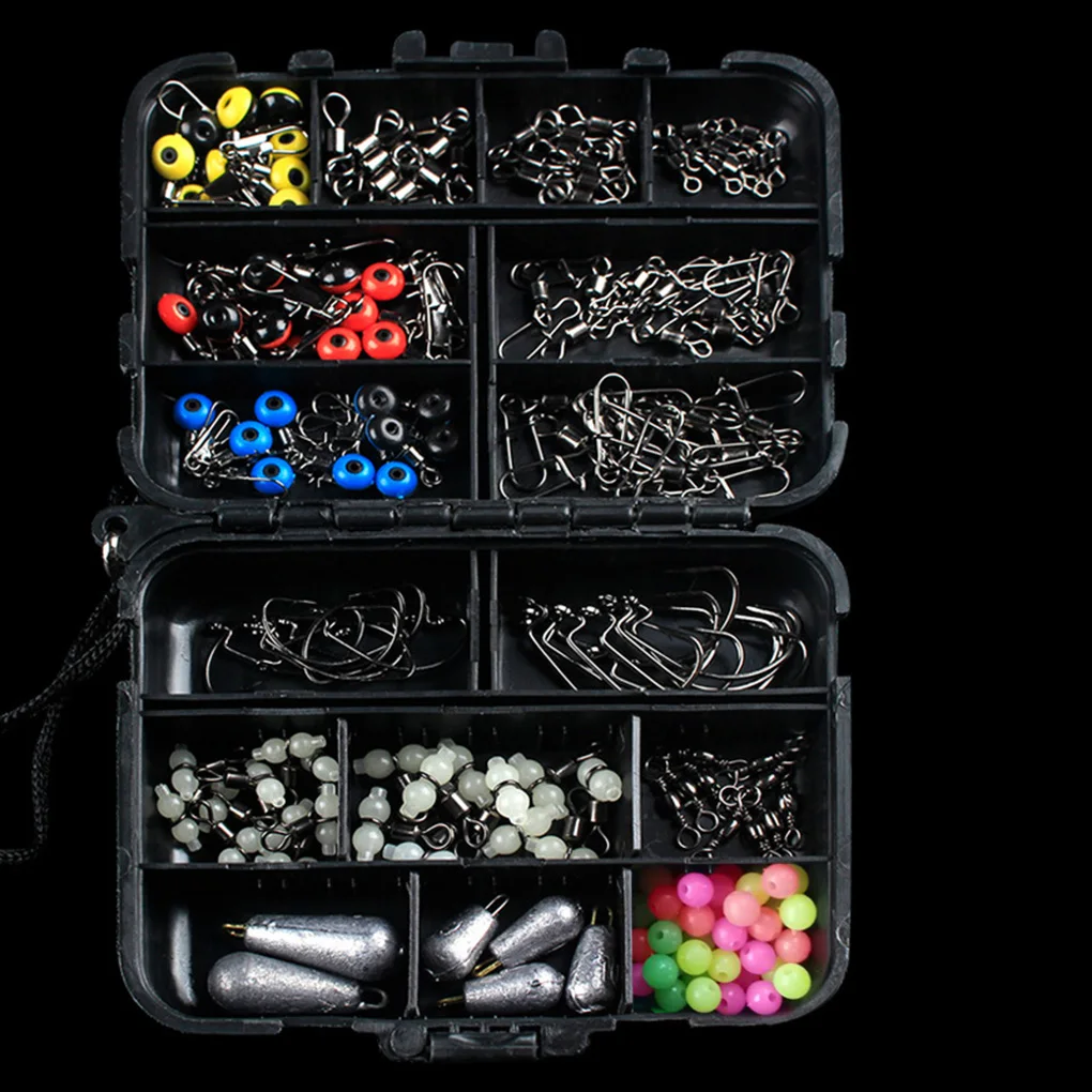 177 Pcs Fishhook Swivel Weights Connector Beads Sinker Lure Box Carp Kit Fishing Accessories Set Tackle
177 Pcs Fishhook Swivel Weights Connector Beads Sinker Lure Box Carp Kit Fishing Accessories Set Tackle