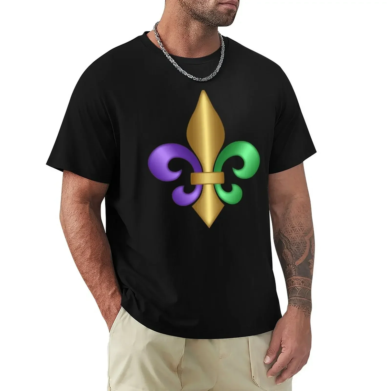 Purple Green and Gold Fleur-de-Lis Symbol T-Shirt boys whites for a boy hippie clothes t shirt for men
Purple Green and Gold Fleur-de-Lis Symbol T-Shirt boys whites for a boy hippie clothes t shirt for men