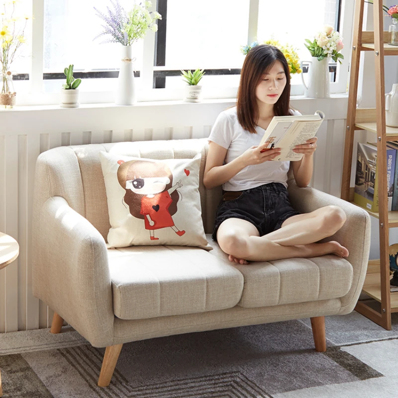 Nordic Fabric Small Apartment Bedroom Minimalist Japanese Style Two-Person Three-Seat Sofa Economical Two-Person Double Sofa
Nordic Fabric Small Apartment Bedroom Minimalist Japanese Style Two-Person Three-Seat Sofa Economical Two-Person Double Sofa