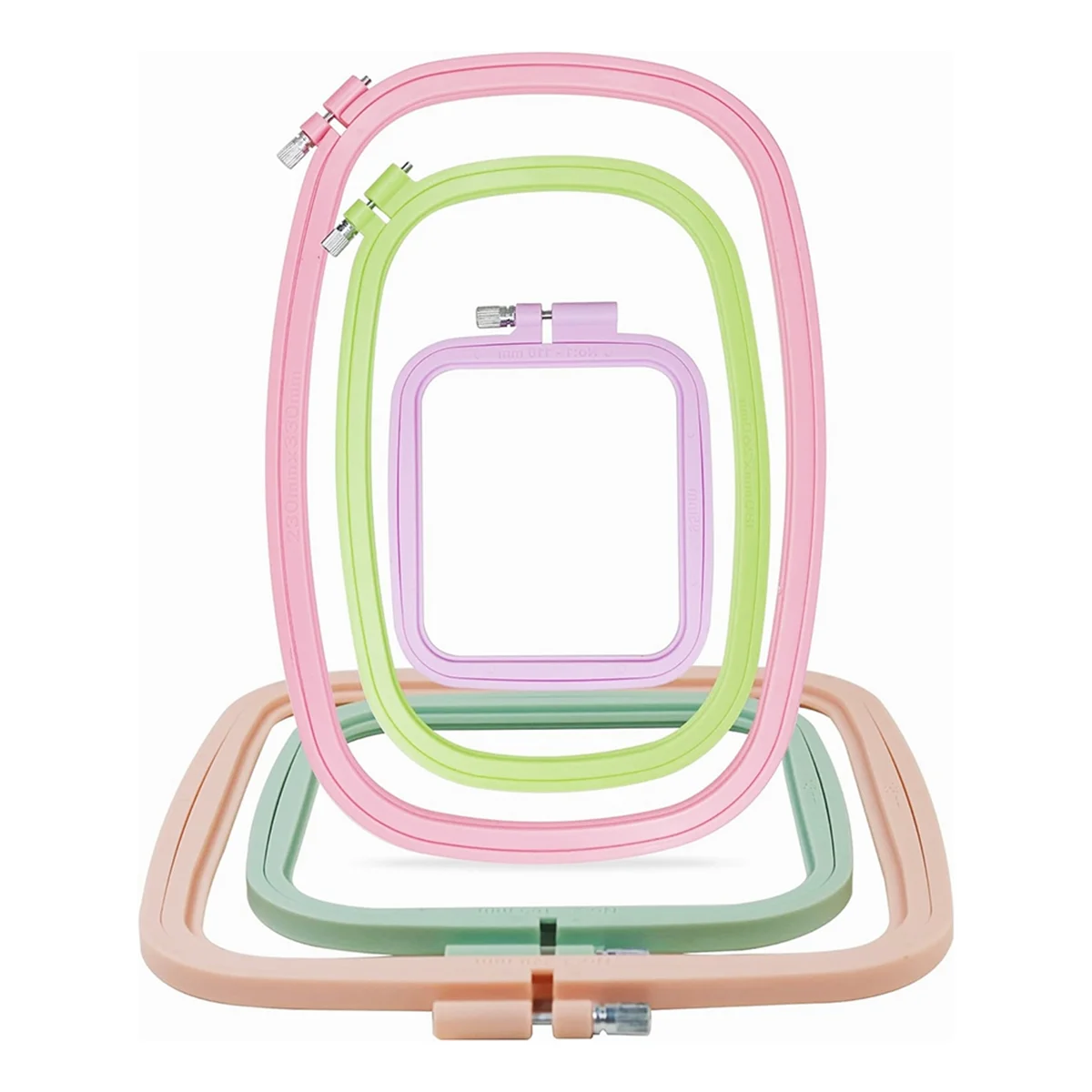 Square Embroidery Hoops for DIY Crafts, Hoops with 5 Different Sizes , Colorful Plastic Embroidery Hoops
Square Embroidery Hoops for DIY Crafts, Hoops with 5 Different Sizes , Colorful Plastic Embroidery Hoops