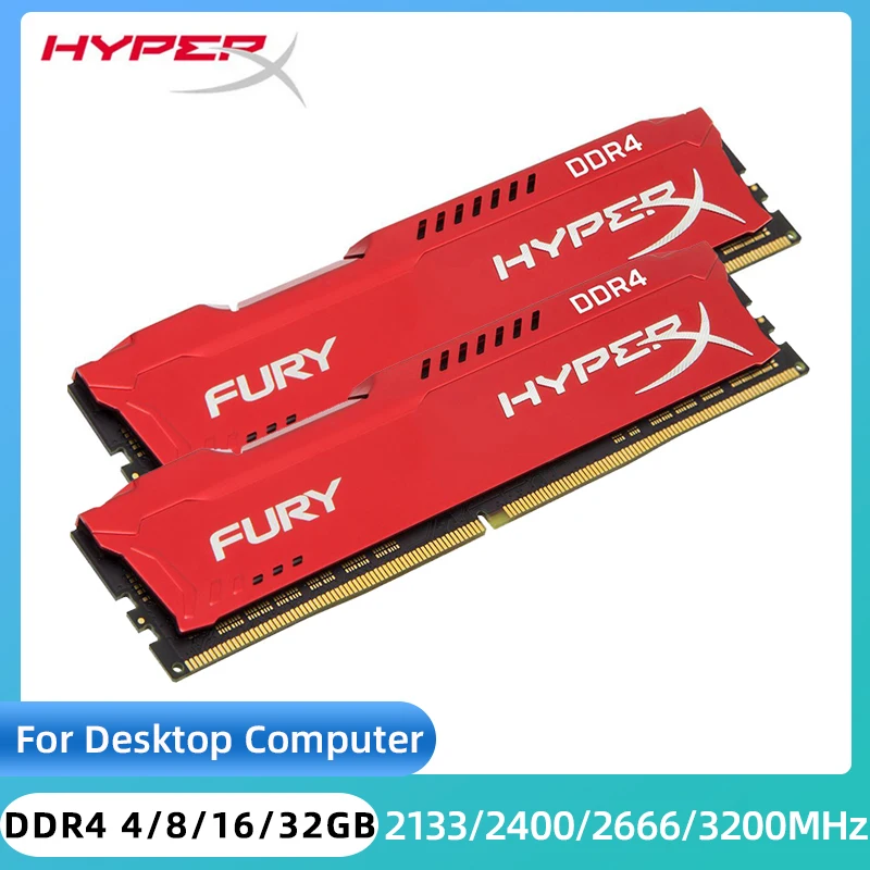 

HyperX Memory Ram DDR4 8GB 4GB 16GB 32GB 3200MHz 2133MHz 2400MHz 2666MHz Desktop Memory DIMM PC4-25600 21300 19200 1.2V DDR4 Ram