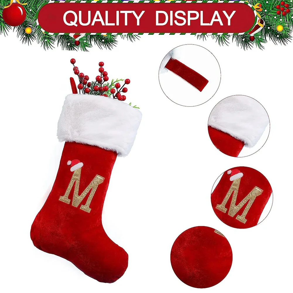 1 Pcs Christmas Stockings Xmas Personalized Embroidered Letter Stockings Gift Bag For Kids Holiday Living Room Decoration
1 Pcs Christmas Stockings Xmas Personalized Embroidered Letter Stockings Gift Bag For Kids Holiday Living Room Decoration