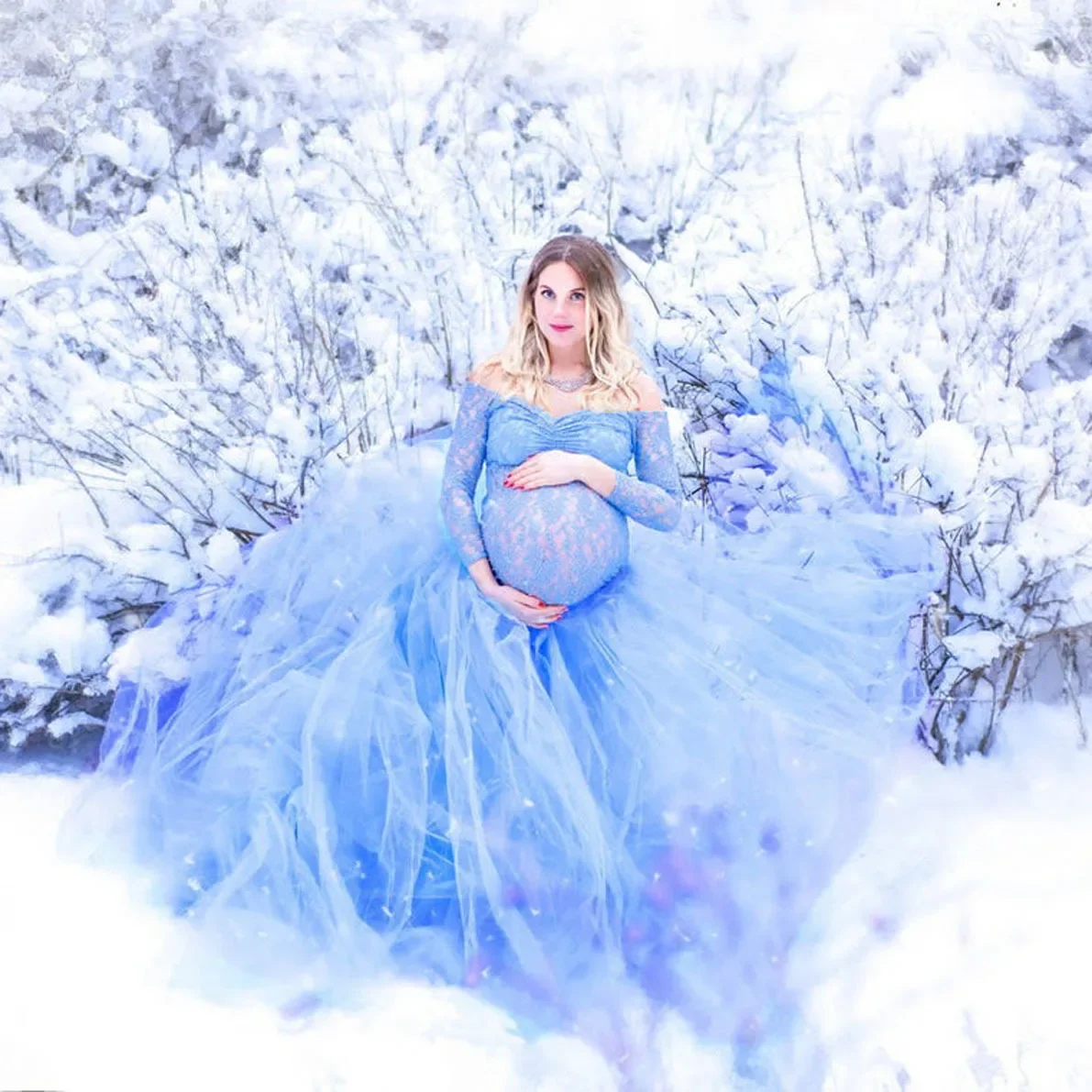 Women Long Sleeve Off Shoulder Lace Maternity Dress For Photography Tulle Gown Photoshoot Maternity Net Yarn Mopping Long Dress
Women Long Sleeve Off Shoulder Lace Maternity Dress For Photography Tulle Gown Photoshoot Maternity Net Yarn Mopping Long Dress