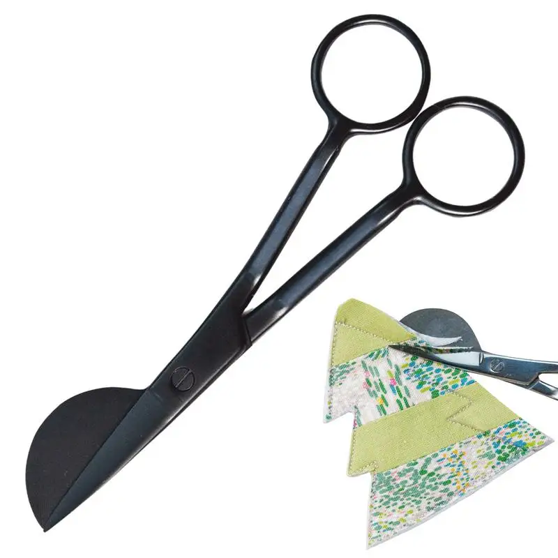 

Applique Scissors Stainless Steel Applique Blades With Knives Edge Angled Handle Duckbill Edge Shaped Paddle Ergonomically