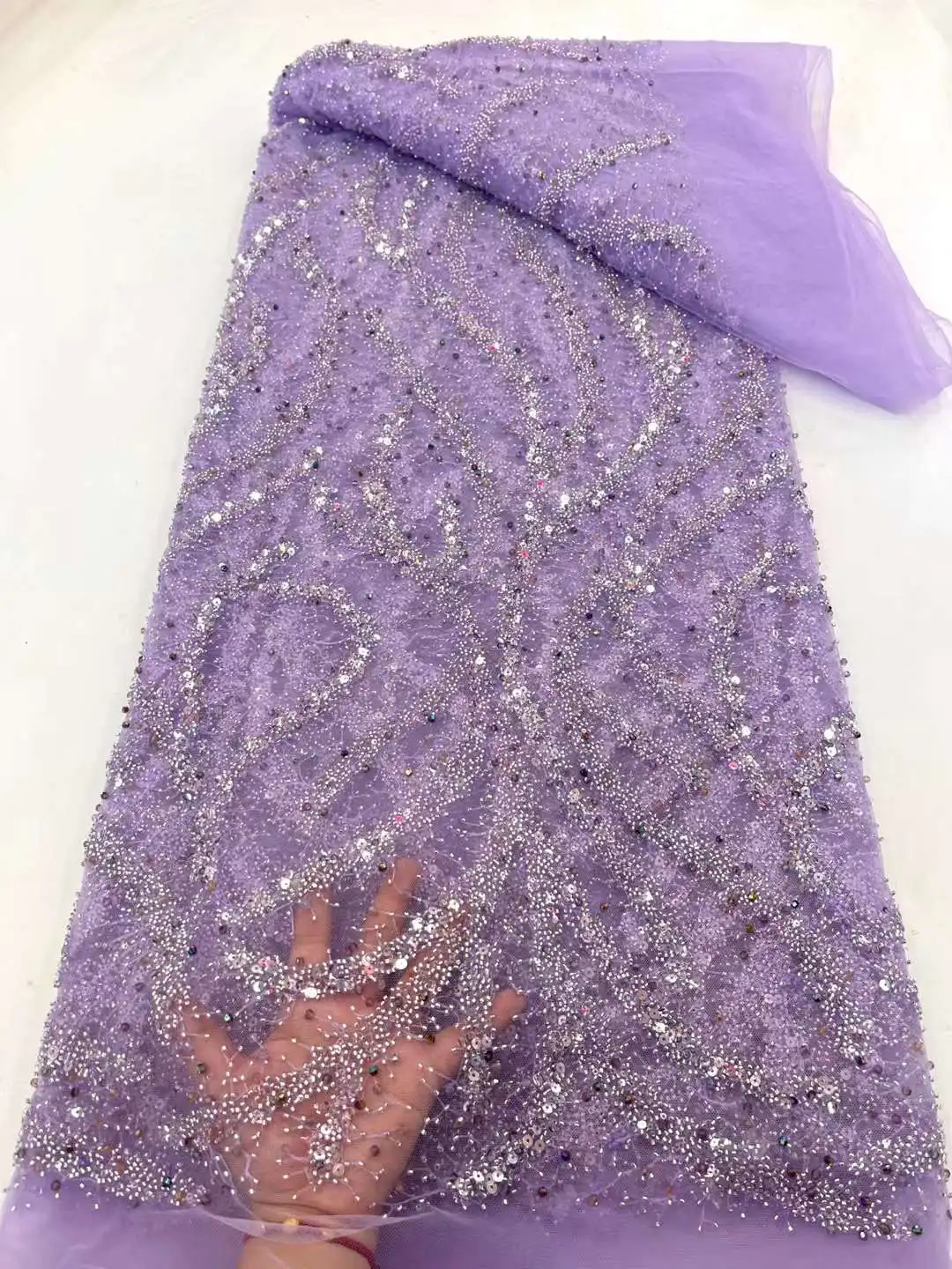 Luxurious African Groom Sequins Lace Fabric High Quality 2023 Heavy Beads Embroidery French Tulle Lace Nigerian Wedding Dress
Luxurious African Groom Sequins Lace Fabric High Quality 2023 Heavy Beads Embroidery French Tulle Lace Nigerian Wedding Dress