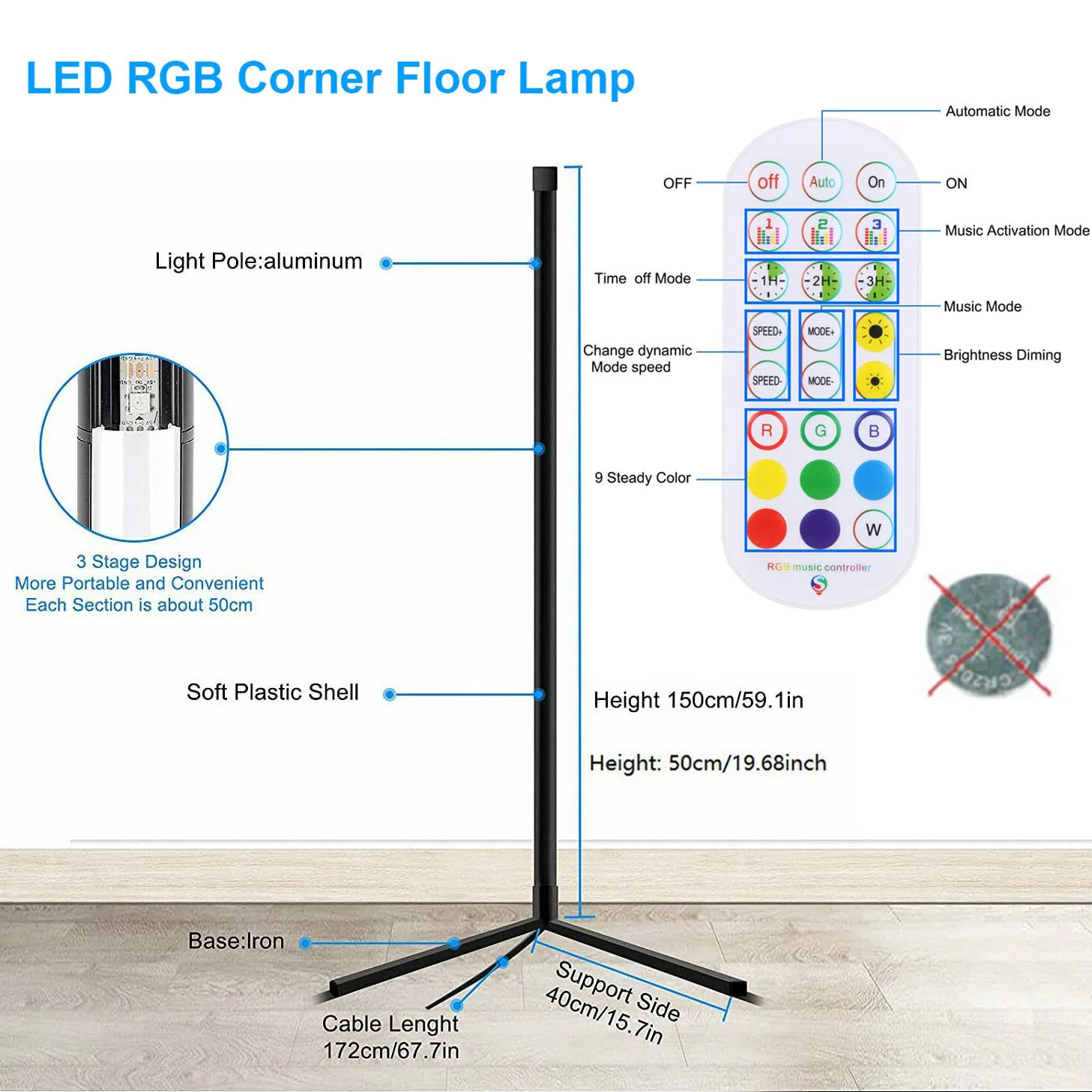 WIFI Modern Corner Floor Lamp Bluetooth Smart Lamp Mood Lighting RGB Led Lights Music Sync for Home Room Bedroom Bedside Decor WIFI Modern Corner Floor Lamp Bluetooth Smart Lamp Mood Lighting RGB Led Lights Music Sync for Home Room Bedroom Bedside Decor