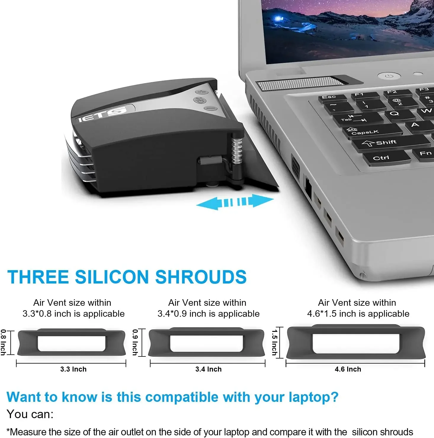 Laptop Fan Cooler with Temperature Display Notebook Radiator Rapid Cooling Adjustable Speed AutoTemp Detection for Gaming Laptop Laptop Fan Cooler with Temperature Display Notebook Radiator Rapid Cooling Adjustable Speed AutoTemp Detection for Gaming Laptop