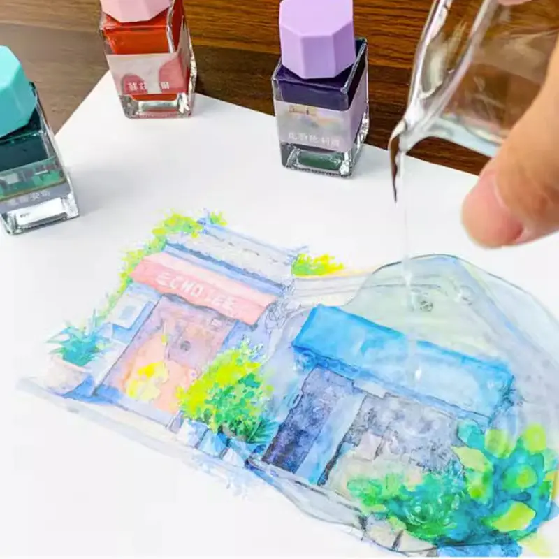18ML Waterproof Morandi Fountain Pen Ink Bottle 24colors Colorful Watercolor Pigment Ink For Painting Anime Art Office Supplies0
18ML Waterproof Morandi Fountain Pen Ink Bottle 24colors Colorful Watercolor Pigment Ink For Painting Anime Art Office Supplies0