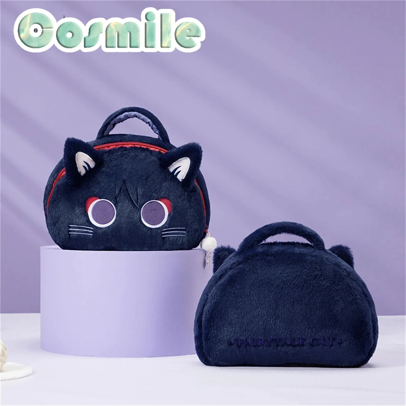 

Genshin Impact Official Original Scaramouche Kunikuzushi Sanbing Wanderer Cat Neko Cosplay Plush Cosmetic Storage Bag Handbag