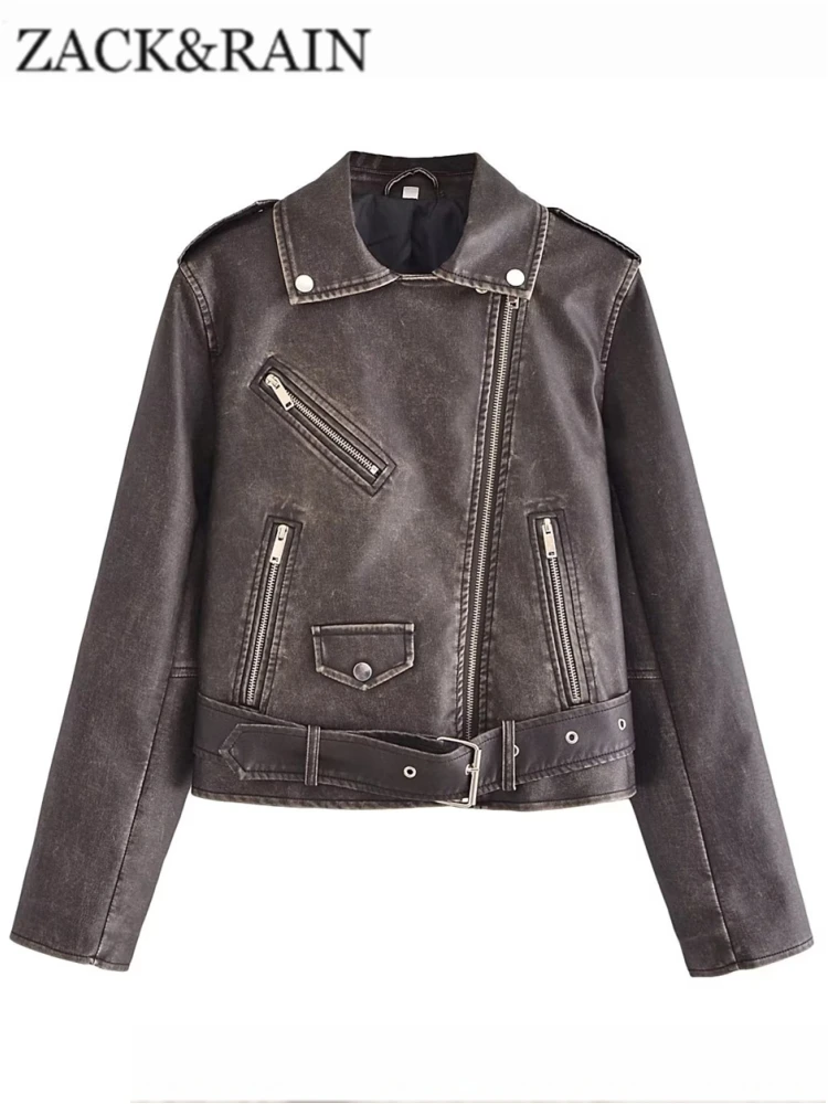 ZACK RAIN Women Brown Motorcycle Jacket Coats 2023 Fall Vintage Ladies Lapel Long Sleeves Coats Female Retro Outwears 
ZACK RAIN Women Brown Motorcycle Jacket Coats 2023 Fall Vintage Ladies Lapel Long Sleeves Coats Female Retro Outwears