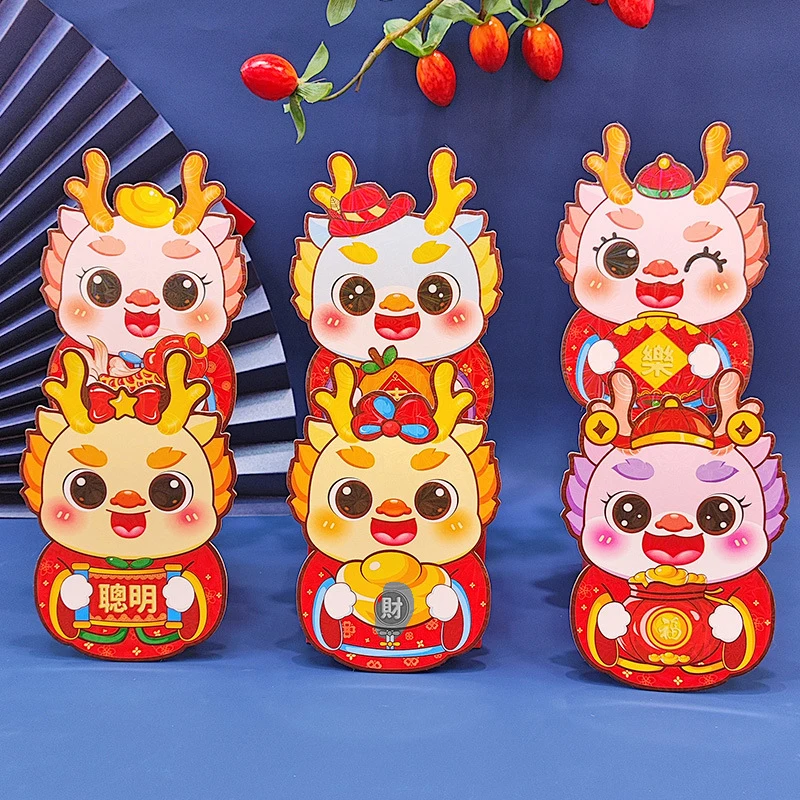 6PCS Spring Festival Red Envelopes The Year Of Dragon Luck Money Envelopes Lucky Money Bless Pocket Red Packet New Year Decor
6PCS Spring Festival Red Envelopes The Year Of Dragon Luck Money Envelopes Lucky Money Bless Pocket Red Packet New Year Decor