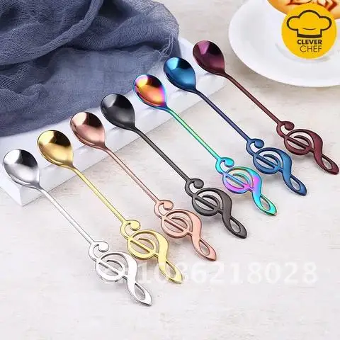 Coffee Bar Kitchen Supplies Tea Accessories Stainless Steel Coffee Spoons Mirror Polished Gold Music Symbol Dessert Spoon
Coffee Bar Kitchen Supplies Tea Accessories Stainless Steel Coffee Spoons Mirror Polished Gold Music Symbol Dessert Spoon