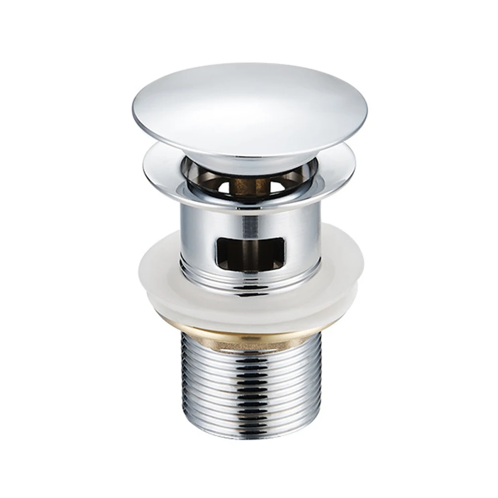 1pc Bounce Drain Copper For Round Lavatory Sinks Basin Drain With Spring-Loaded Pop-Up Button Bathroom Press Button Accessories
1pc Bounce Drain Copper For Round Lavatory Sinks Basin Drain With Spring-Loaded Pop-Up Button Bathroom Press Button Accessories