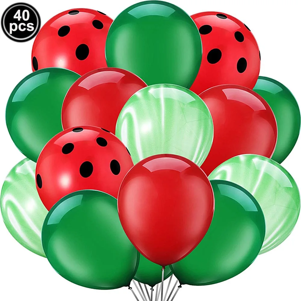 

40pcs Red Watermelon Inspired Latex Balloons Summer One in a Melon Themed Balloons for 1st Birthday Party Supplies Baby Shower