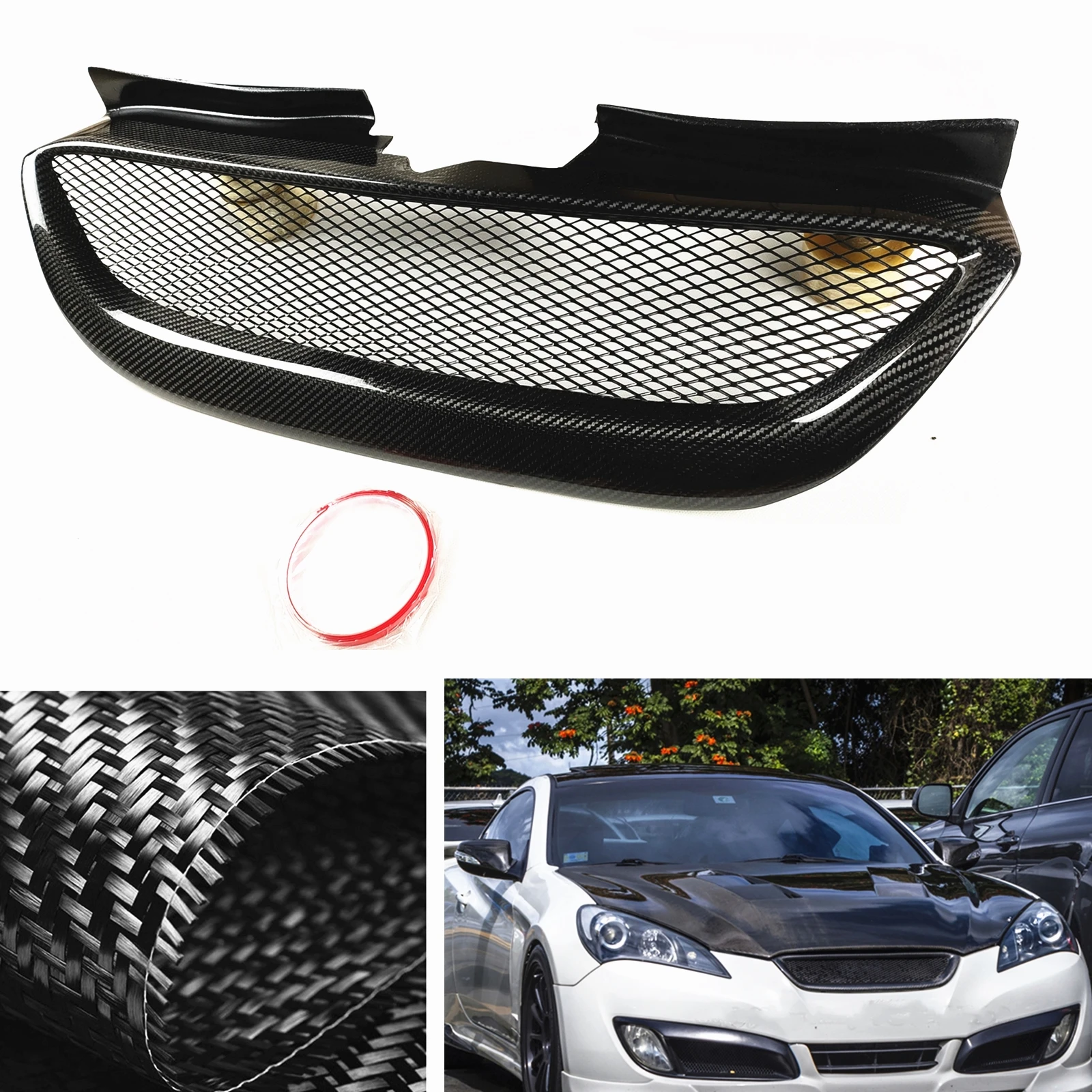 Front Grille Racing Grills For Hyundai Genesis Coupe 2 Door 2008 2009 2010 2011 2012 Carbon Fiber Upper Bumper Hood Mesh Grid
Front Grille Racing Grills For Hyundai Genesis Coupe 2 Door 2008 2009 2010 2011 2012 Carbon Fiber Upper Bumper Hood Mesh Grid